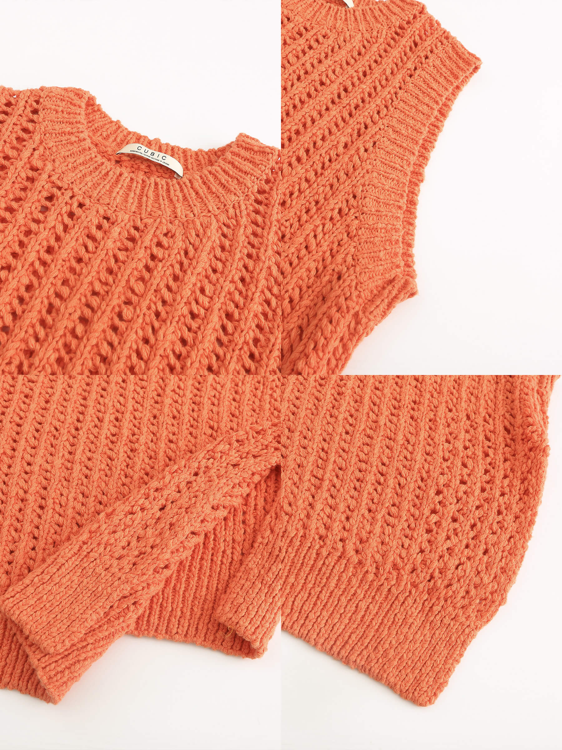Cropped Asymmetric Knit Vest-19