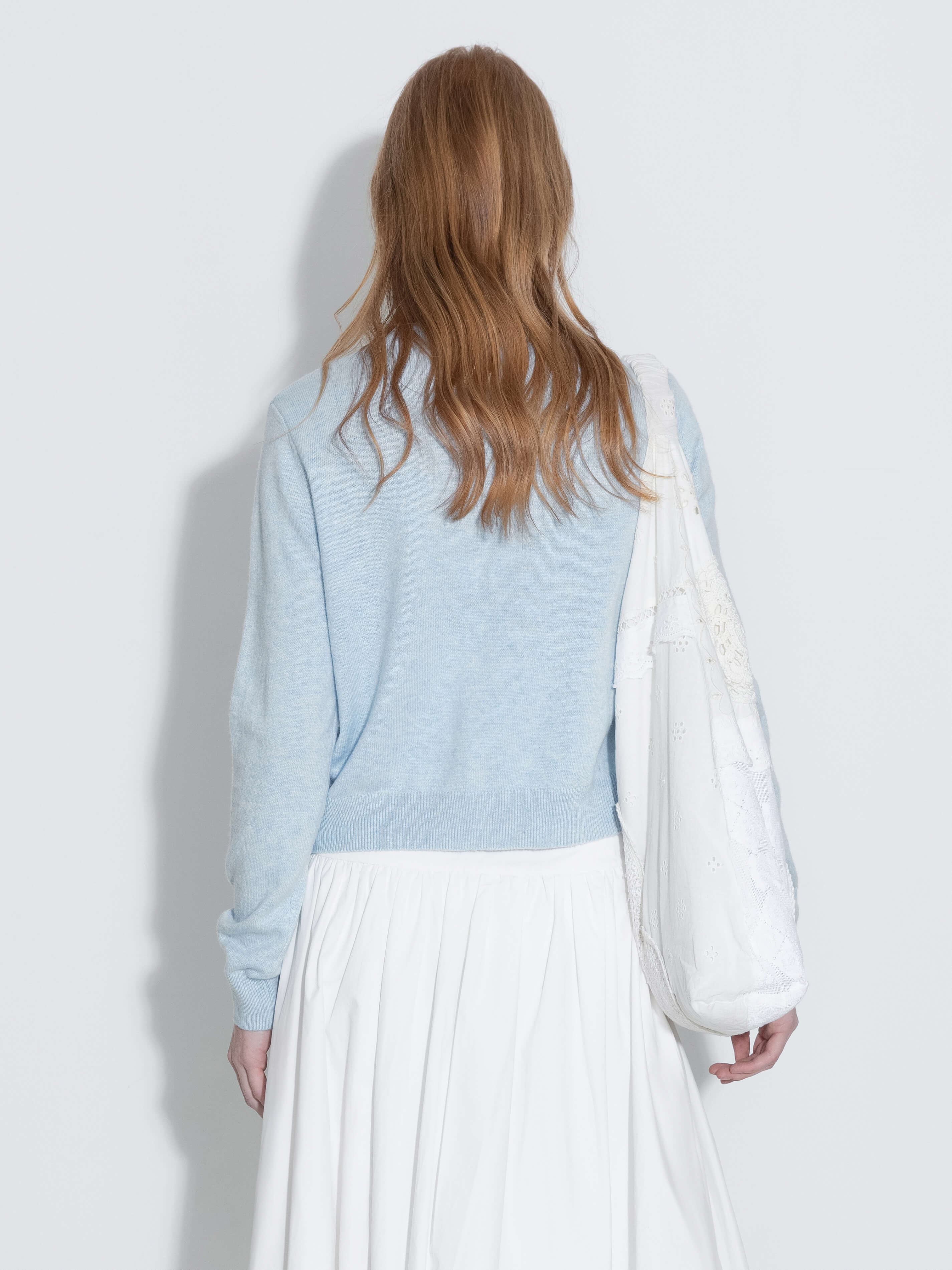 Lace Trim Knit Wool Cardigan-21