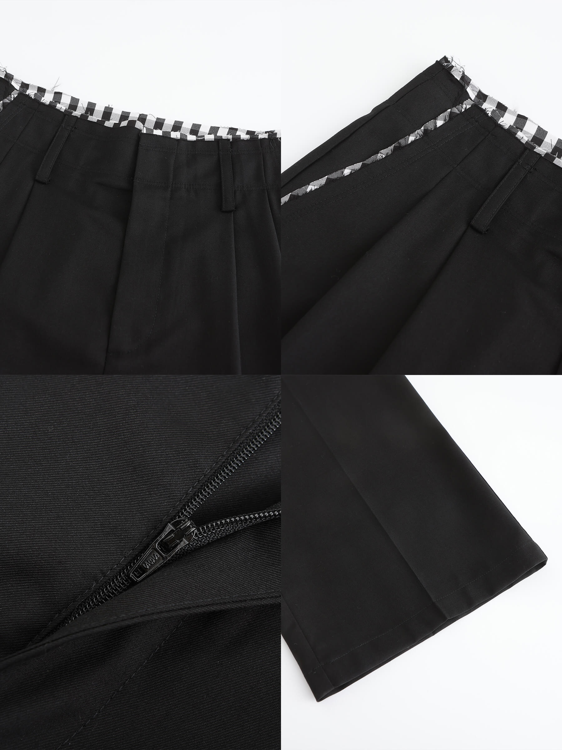 Checkered Peekaboo Tailored Trousers-20