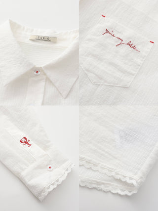 "You?¡¥re my lobster" Embroidered Shirt