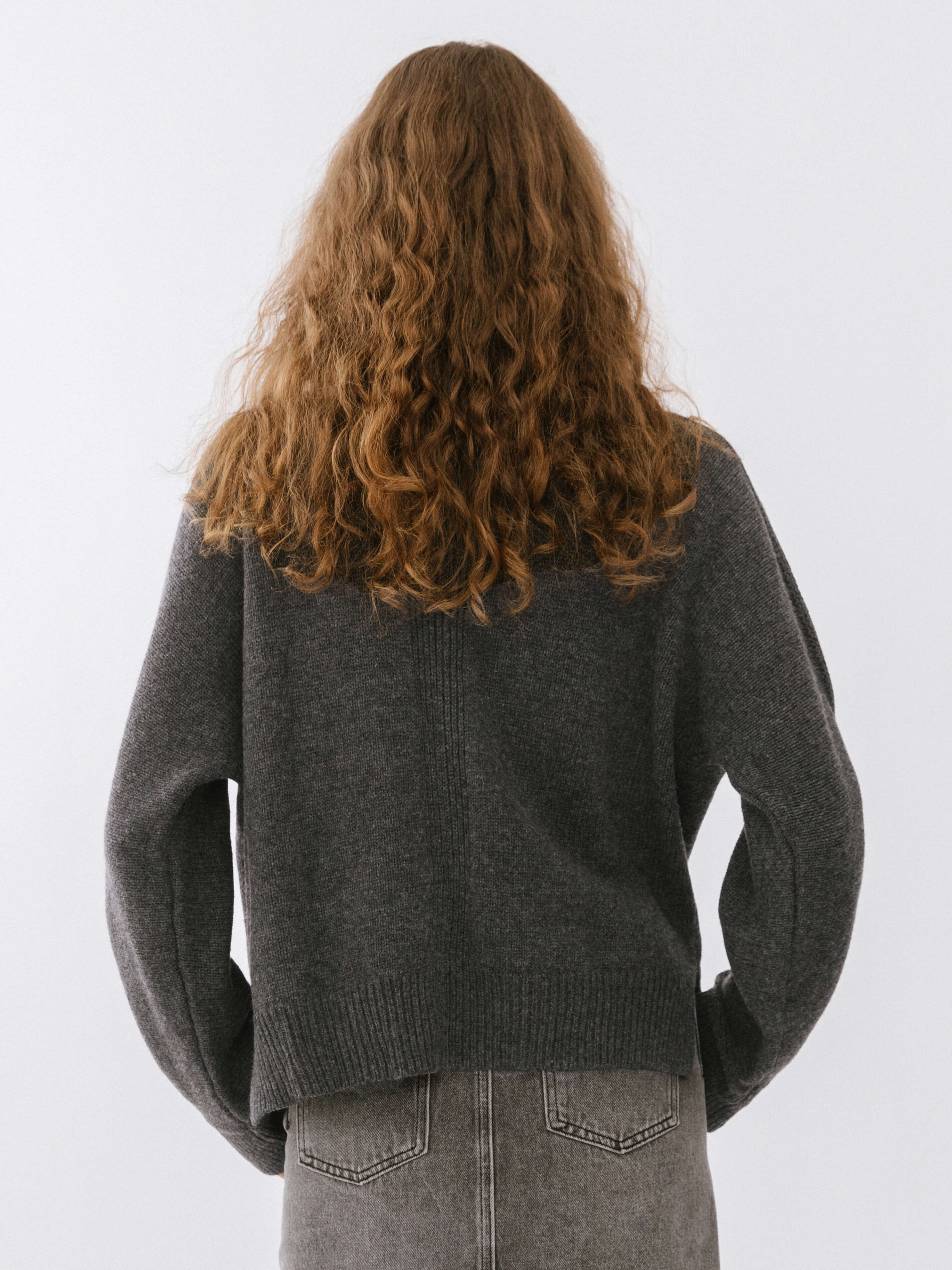 High Neck Sheep Wool Sweater-18