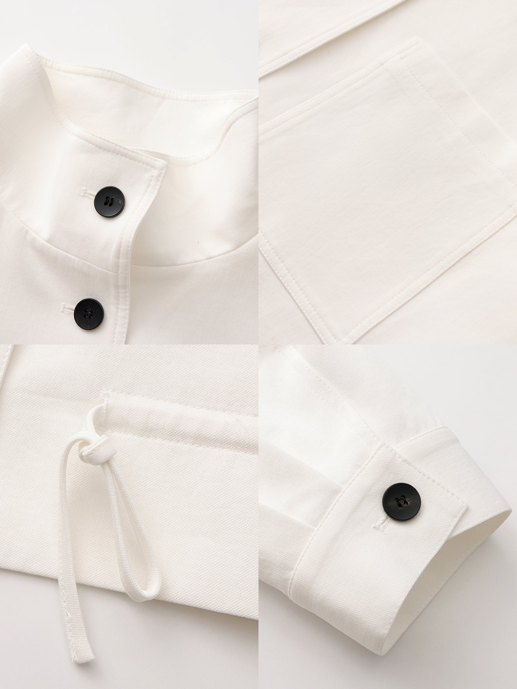 CUBIC Lyocell Drawstring Short Trench Coat-18