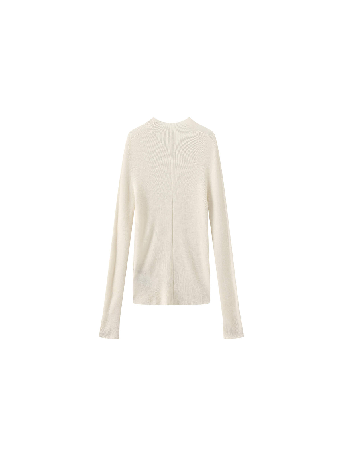 CUBIC 100% Wool Mock‑Neck Fitted Knit Top-26