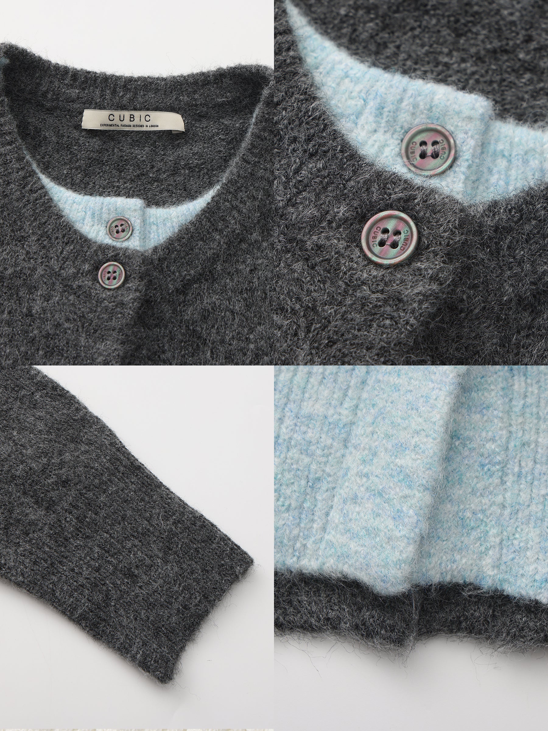 Crewneck Knit Button-Up Cardigan-17