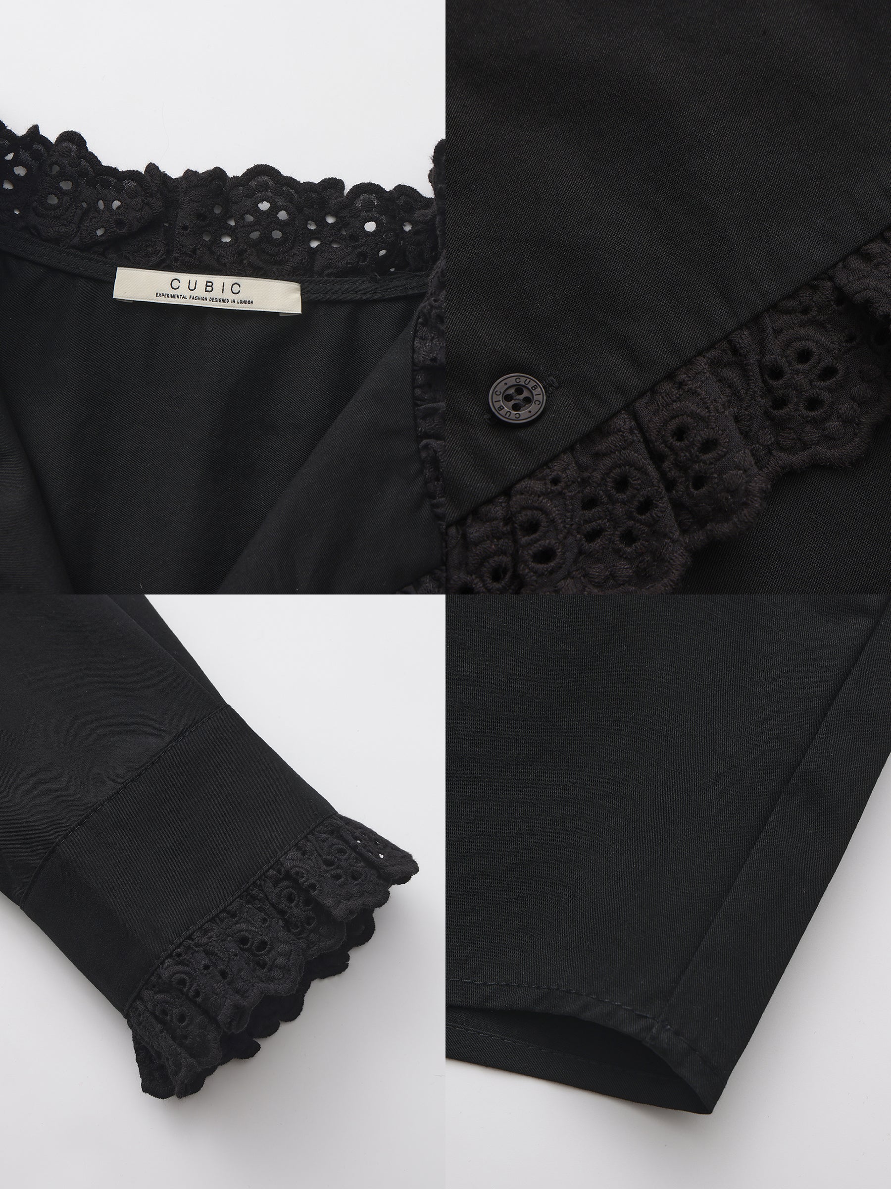 CUBIC Lace-Trimmed Linen Long-Sleeve Shirt-18