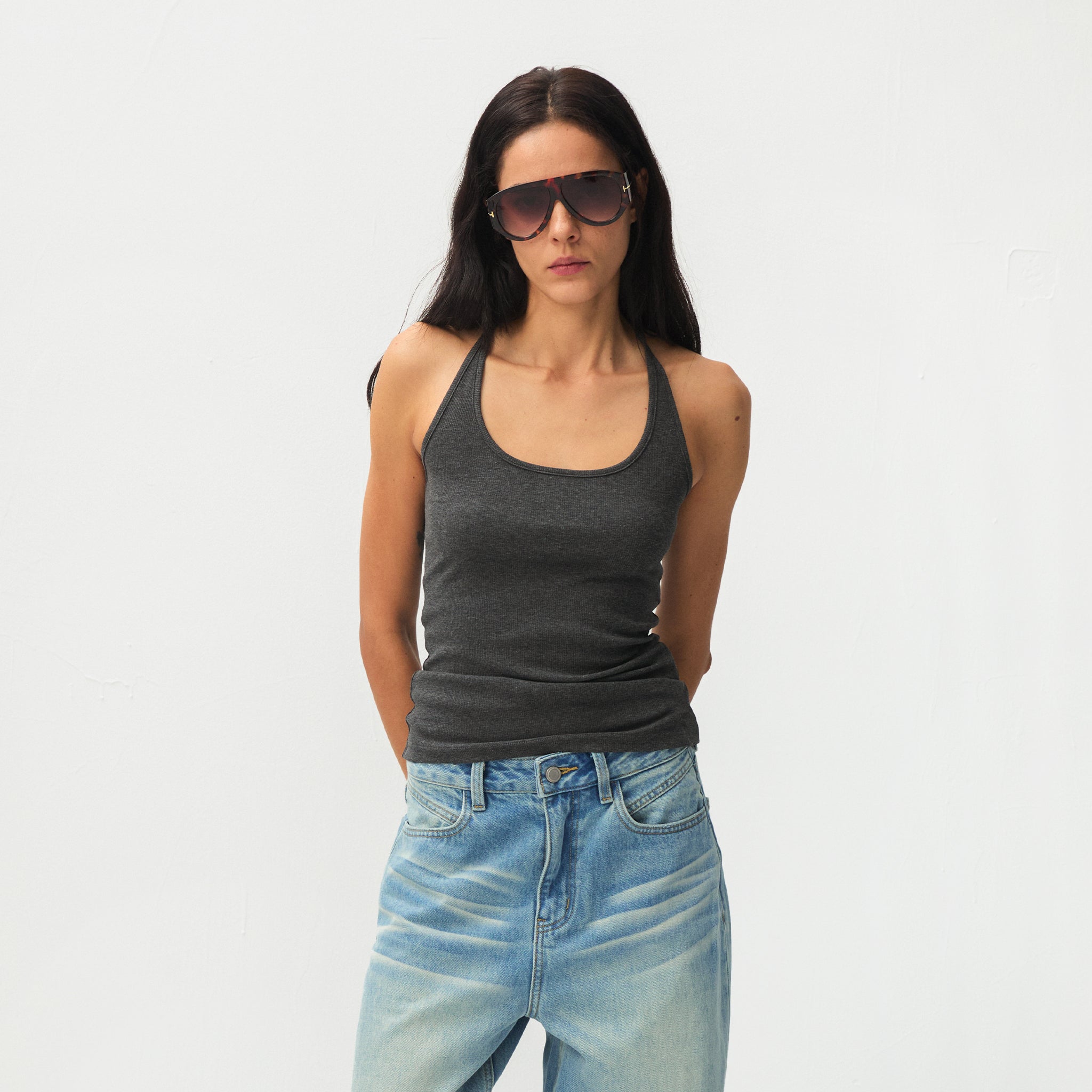 C by CUBIC Slim-Fit Sleeveless Knit Tank Top-9