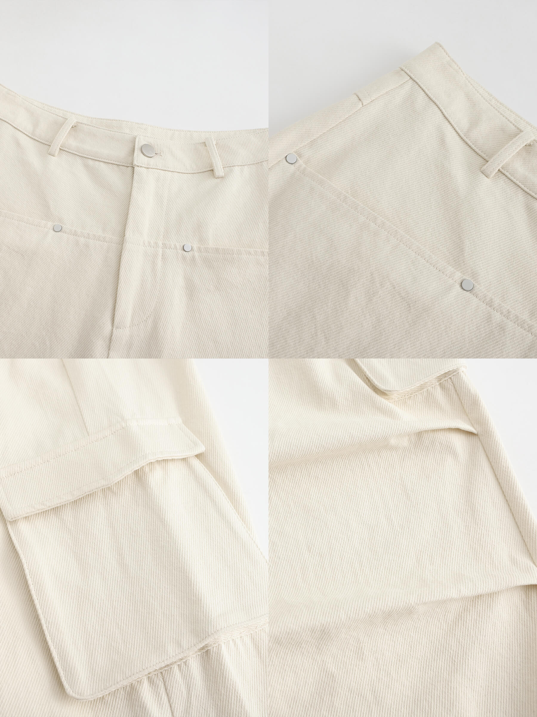 Pure Cotton Twill Cargo Trousers-18