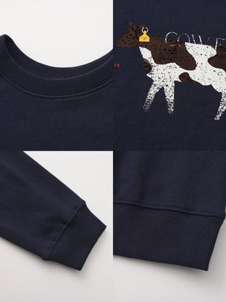 Cow Print Oversized Sweatshirt