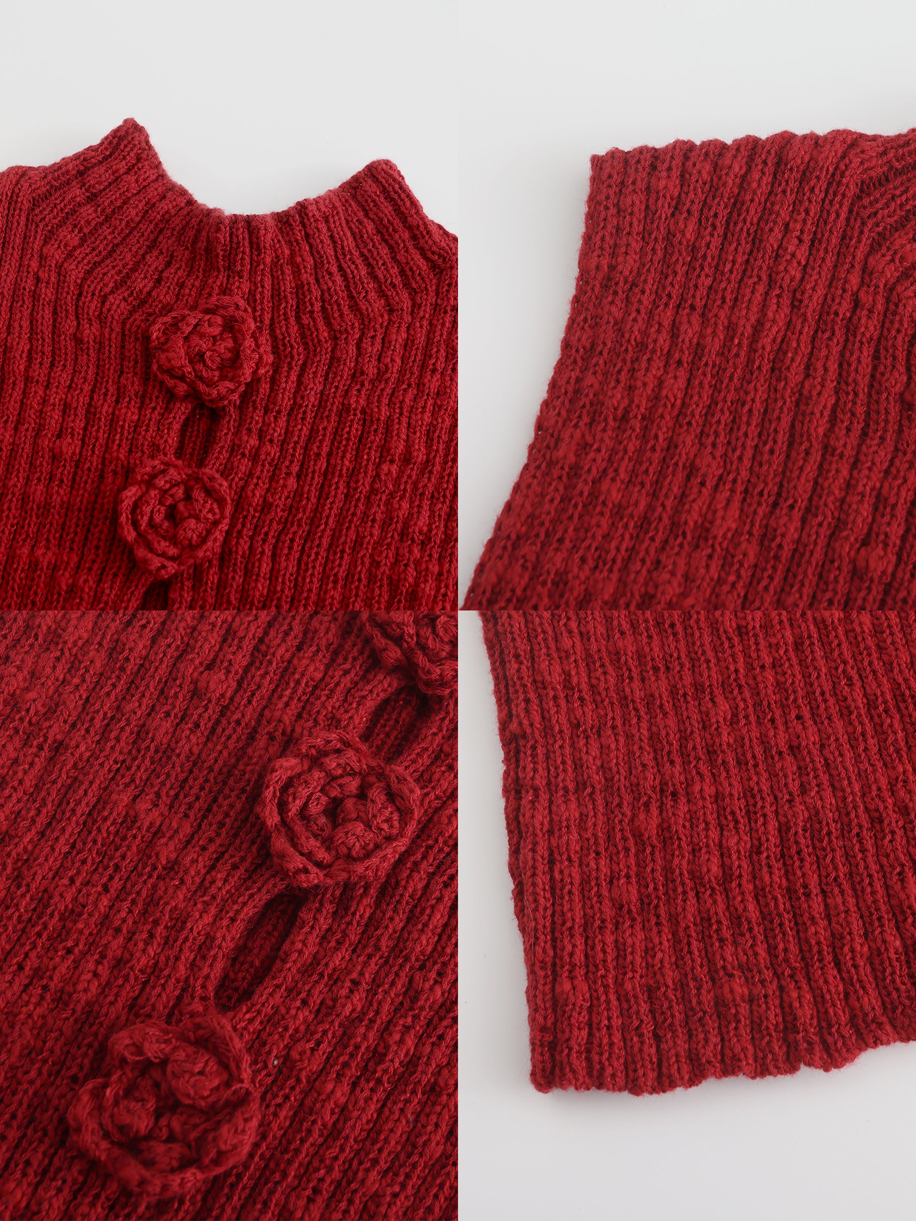 Flower 3D Sleeveless Knit Top-17