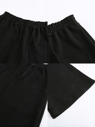 Double Drawstring Wide Leg Trousers