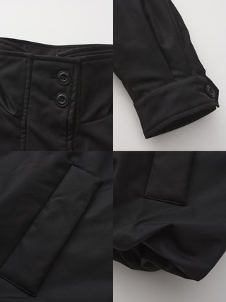 Short High Collar Zip Up Down Coat