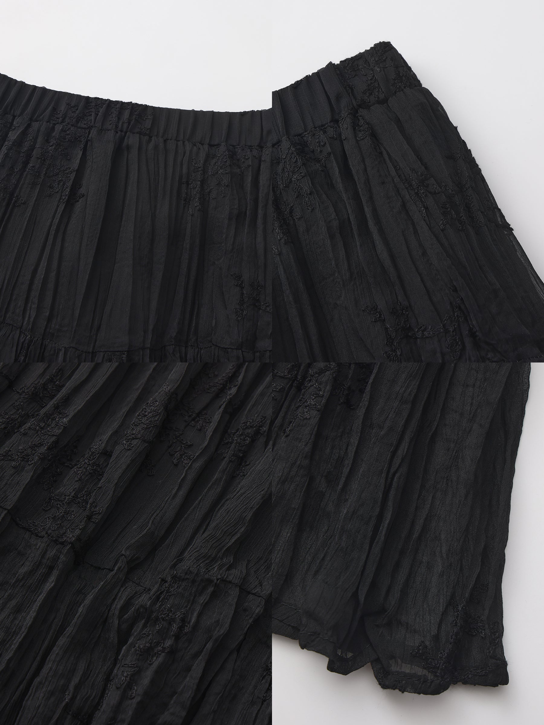 CUBIC Textured A-Line Embroidered Skirt(Pre order: 7 days)-18