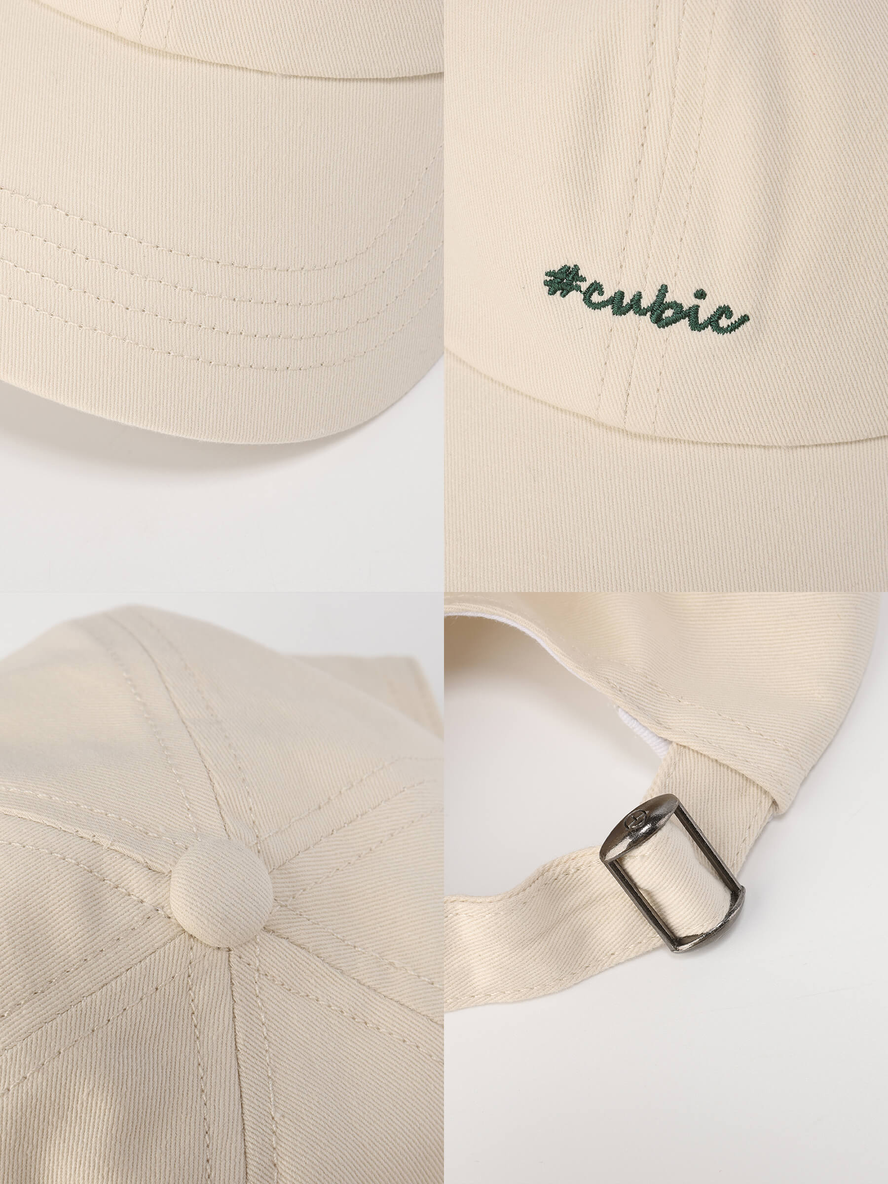 CUBIC Embroidered Solid Color Baseball Cap-19