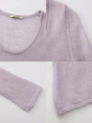 Crew Neck Slim-Fit Knitted Top