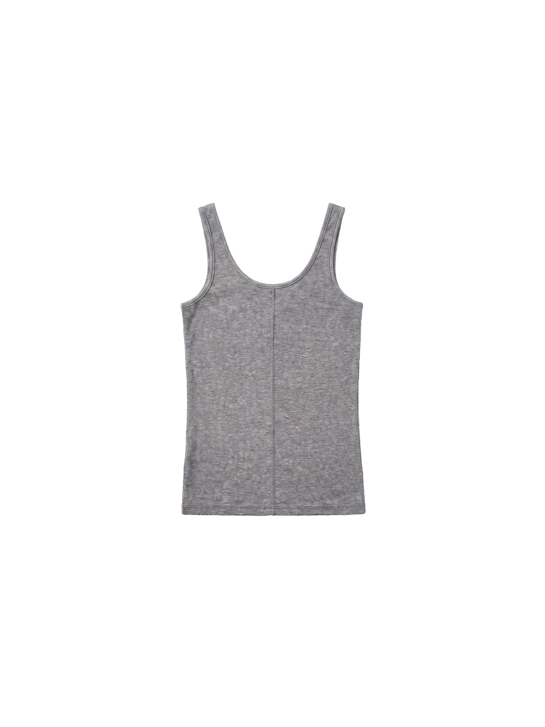 CUBIC Lyocell Wool Blend U-Neck Fitted Tank-18