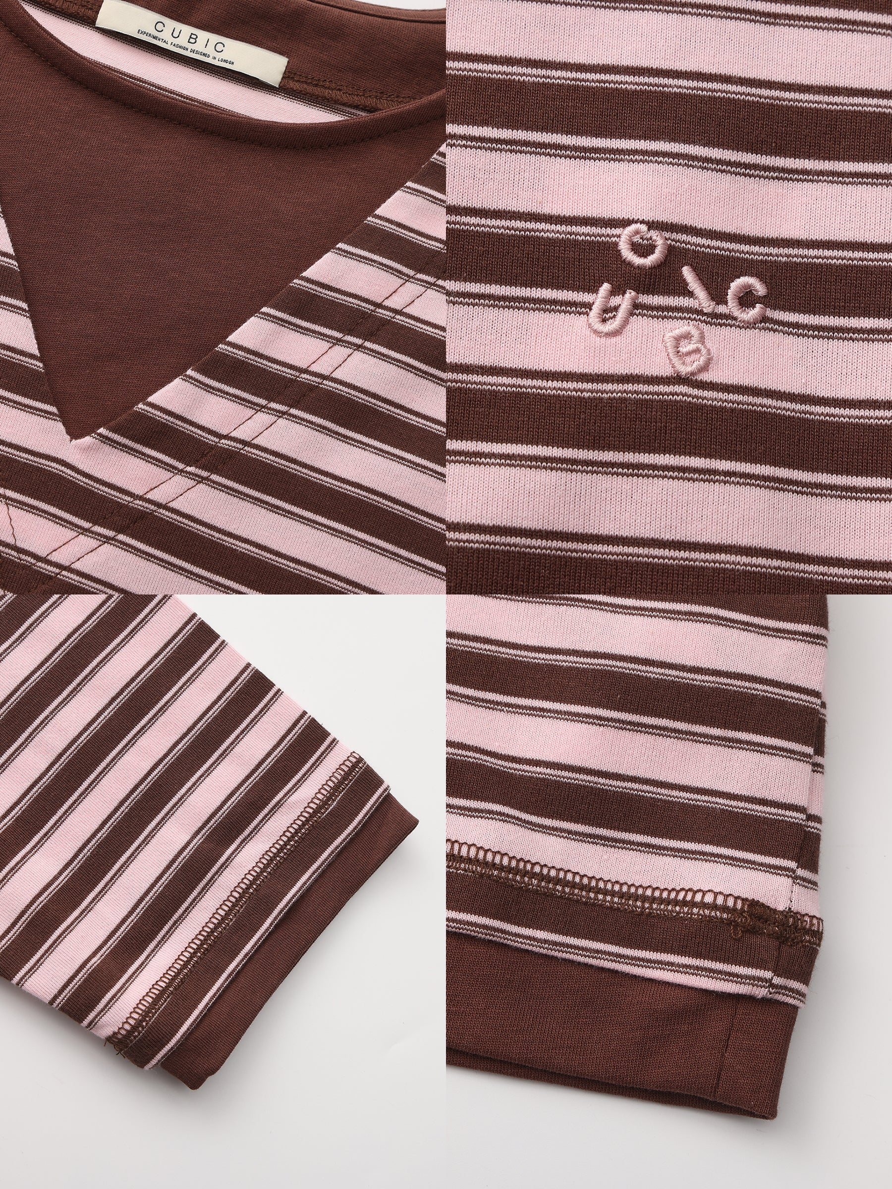 Contrast Stripe Oversized Long-Sleeve Top-17