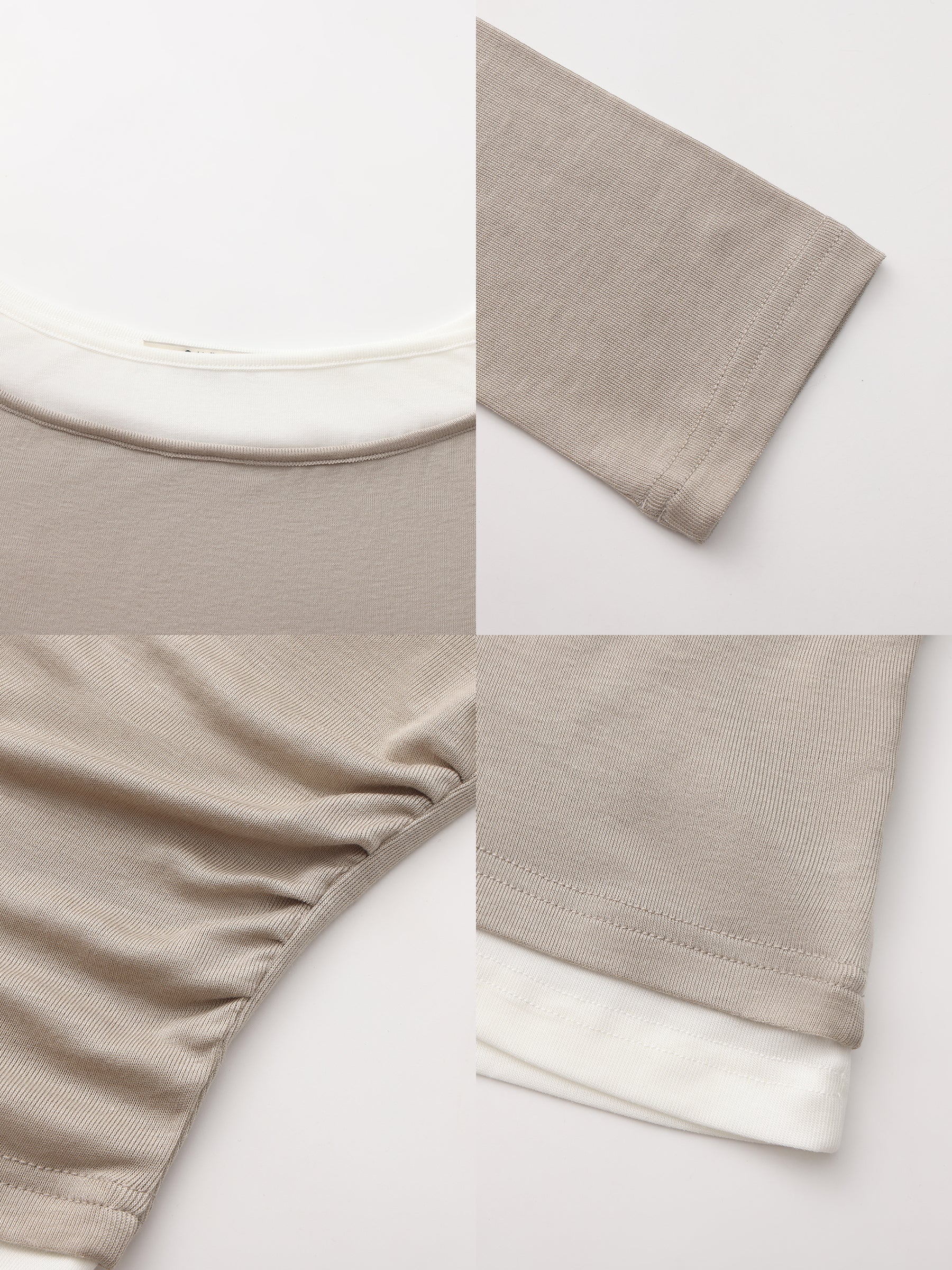CUBIC Tencel Wool Blend Off-Shoulder T-Shirt-18