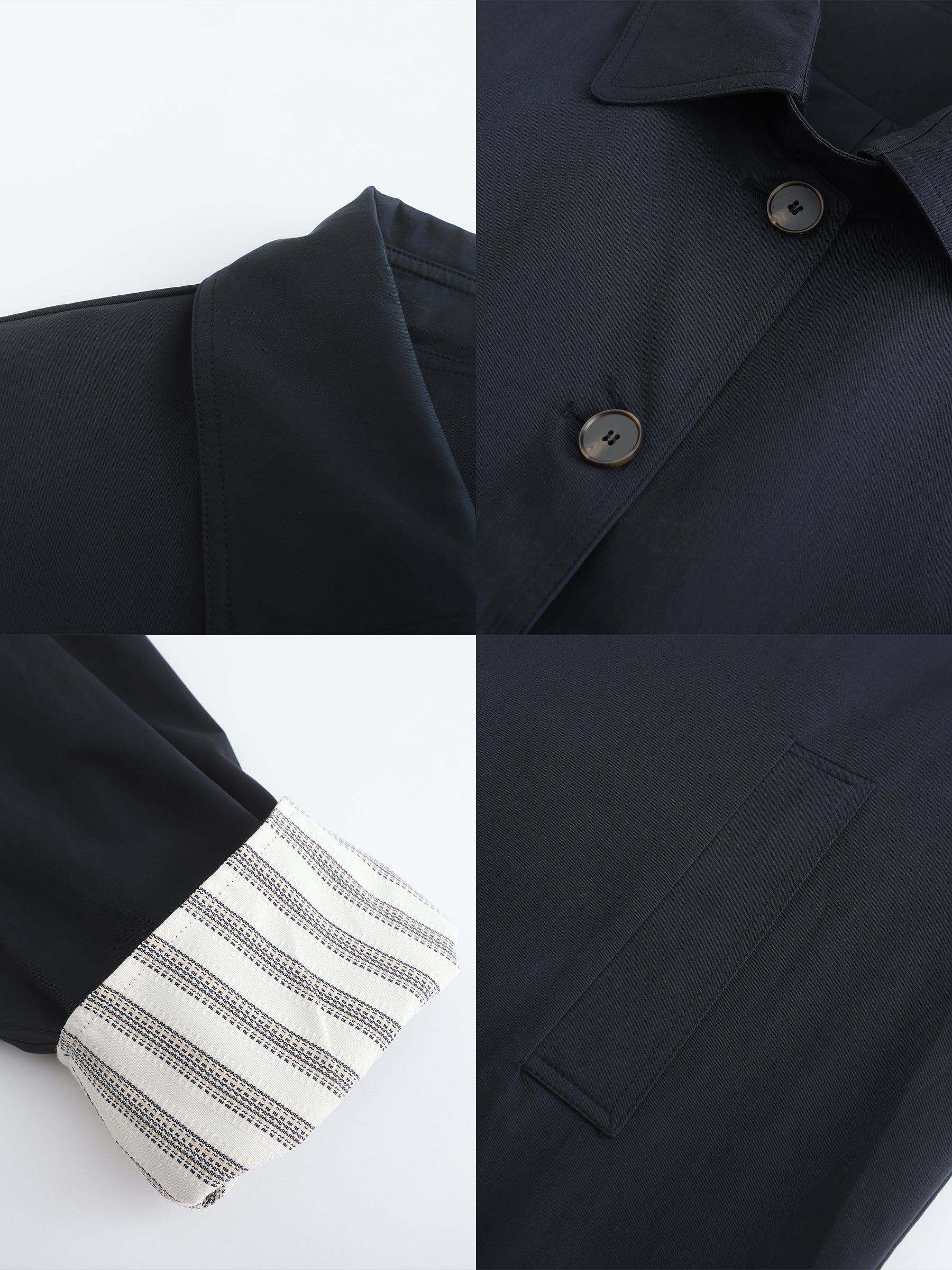 Macintosh Trench Coat with Striped Lining-17