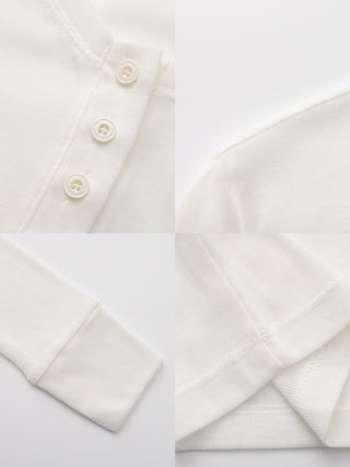 C by CUBIC Henley Neck Slim-Fit Long-Sleeve Top