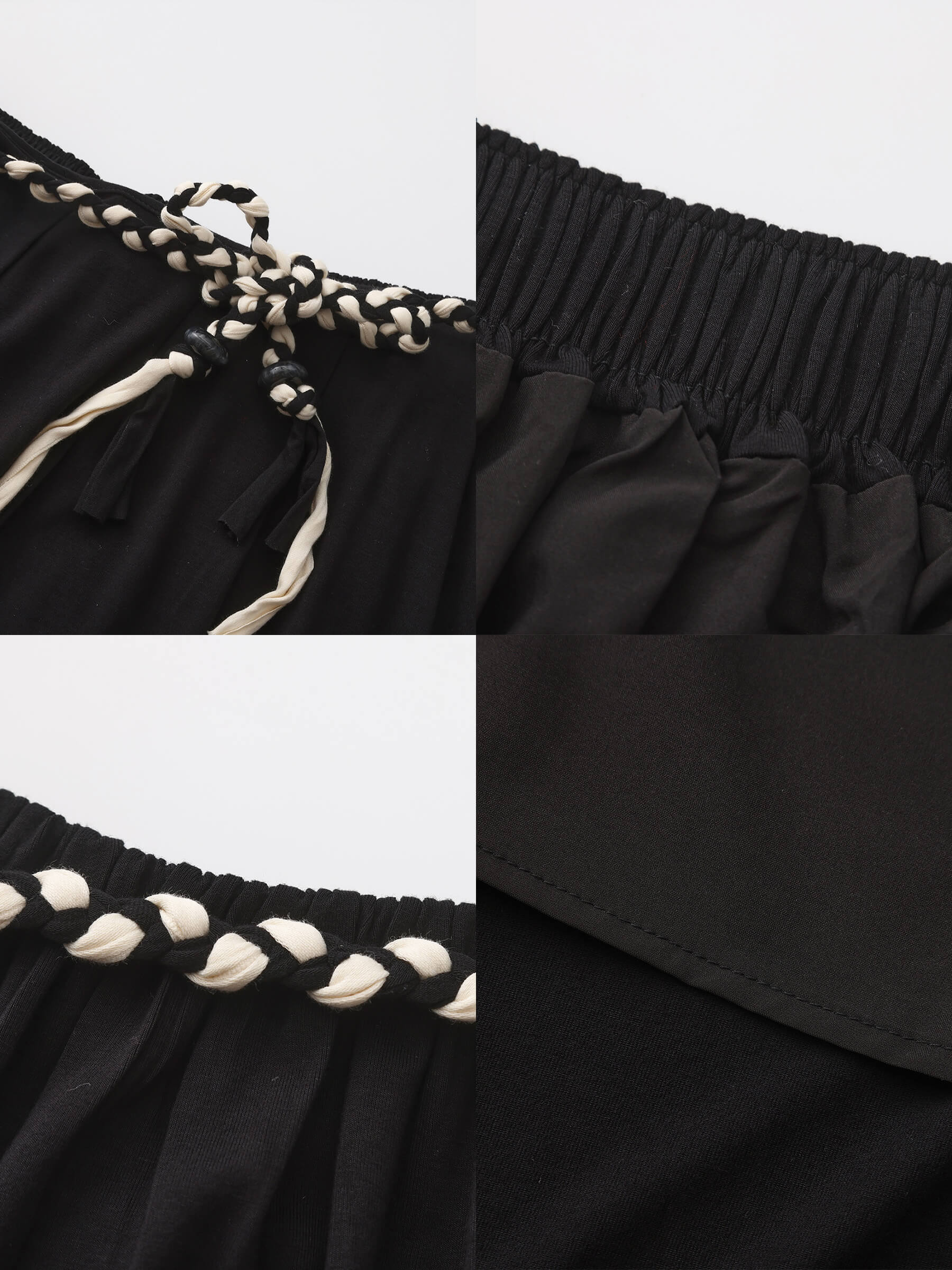 Pleated Hand-Braided High-Stretch Maxi Skirt-20