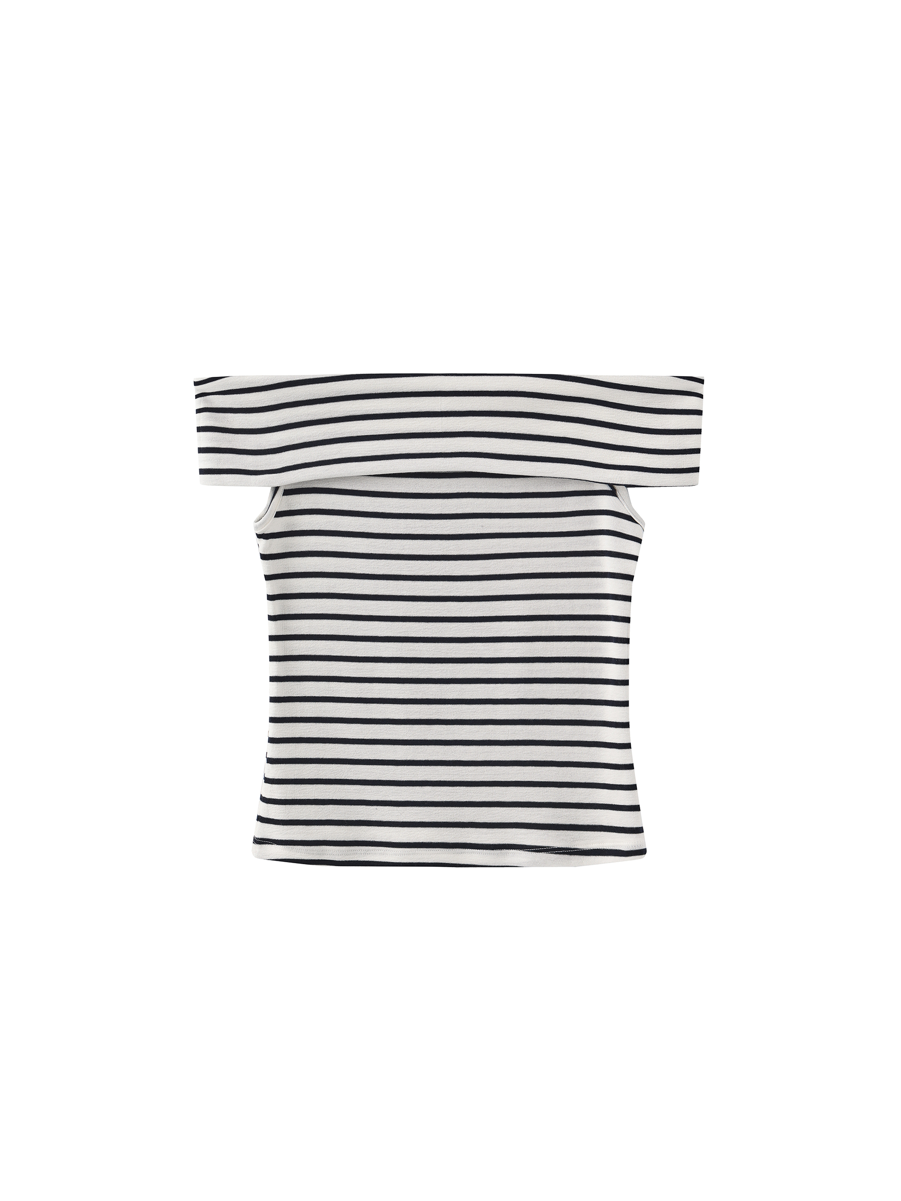 Striped Off-Shoulder Short-Sleeve Top-18