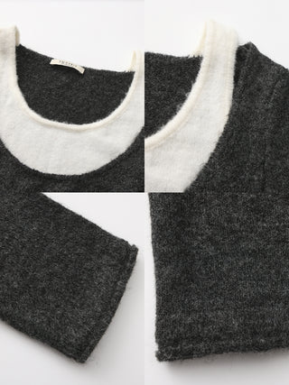 Classic Boat Neck Faux-Layer Top