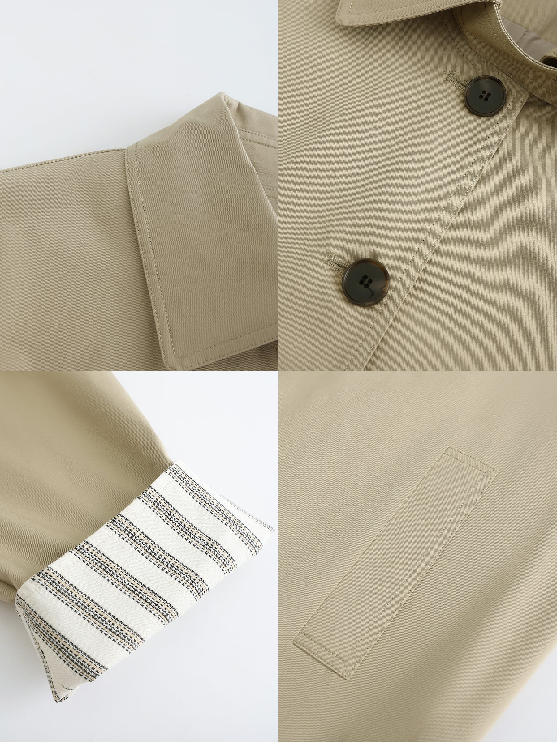 Macintosh Trench Coat with Striped Lining-18