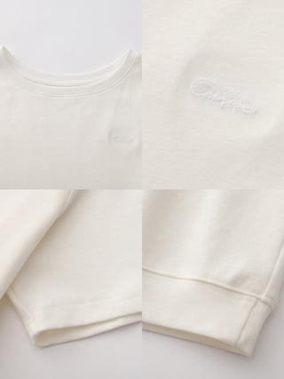 C by CUBIC Embroidered Off-Shoulder T-Shirt
