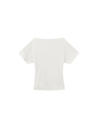 CUBIC Lyocell Blend Off-Shoulder Fitted Top