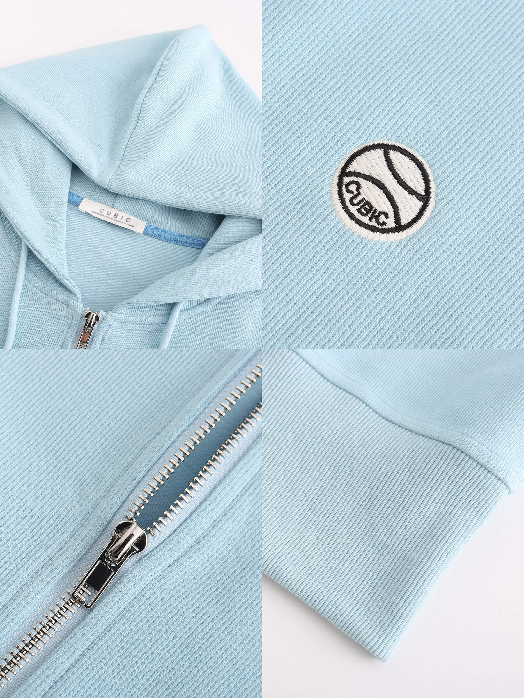 V-Neck Zip Up Hoodie-20
