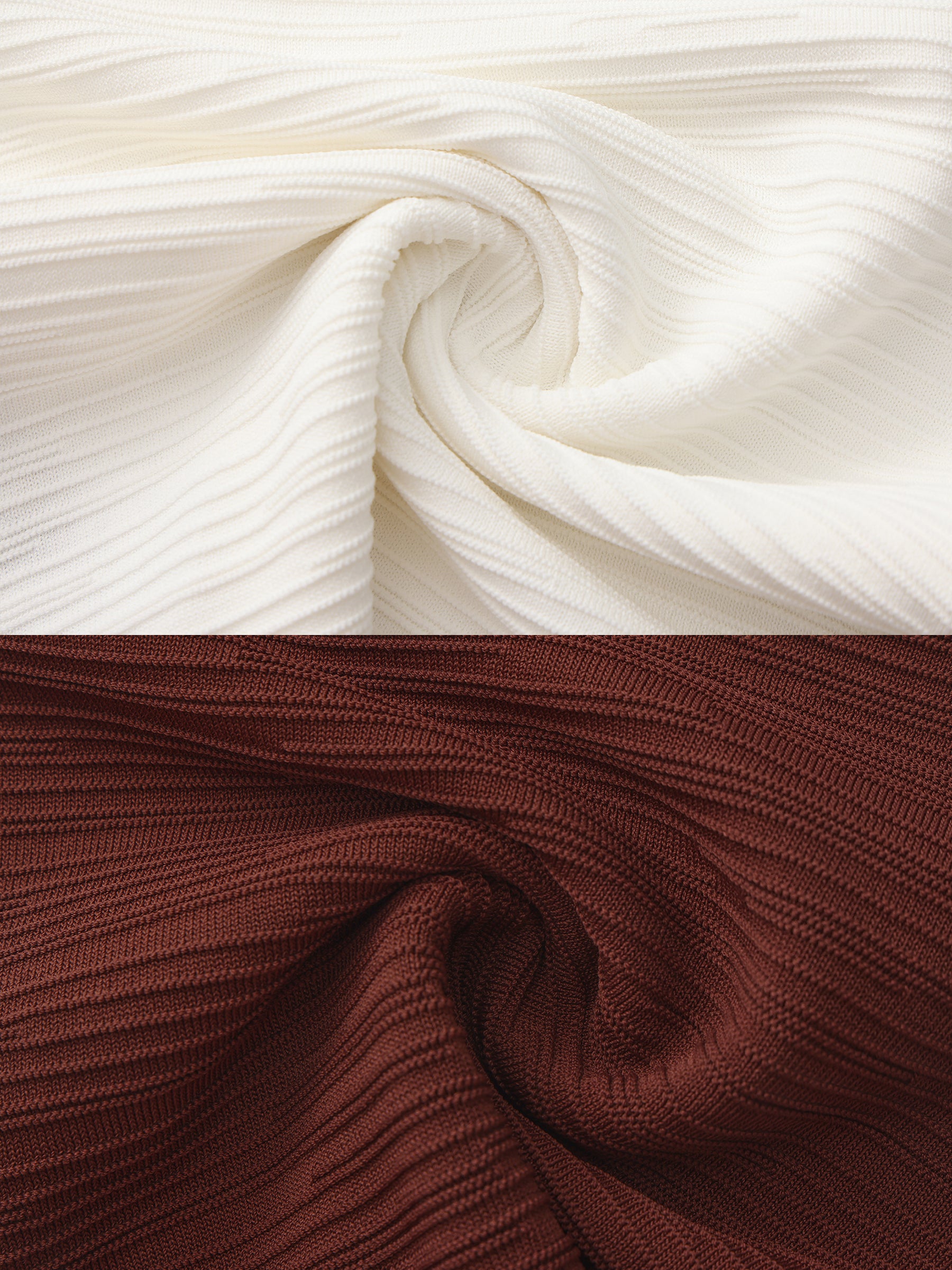 Sculpted Textured Fitted Knit Top-19