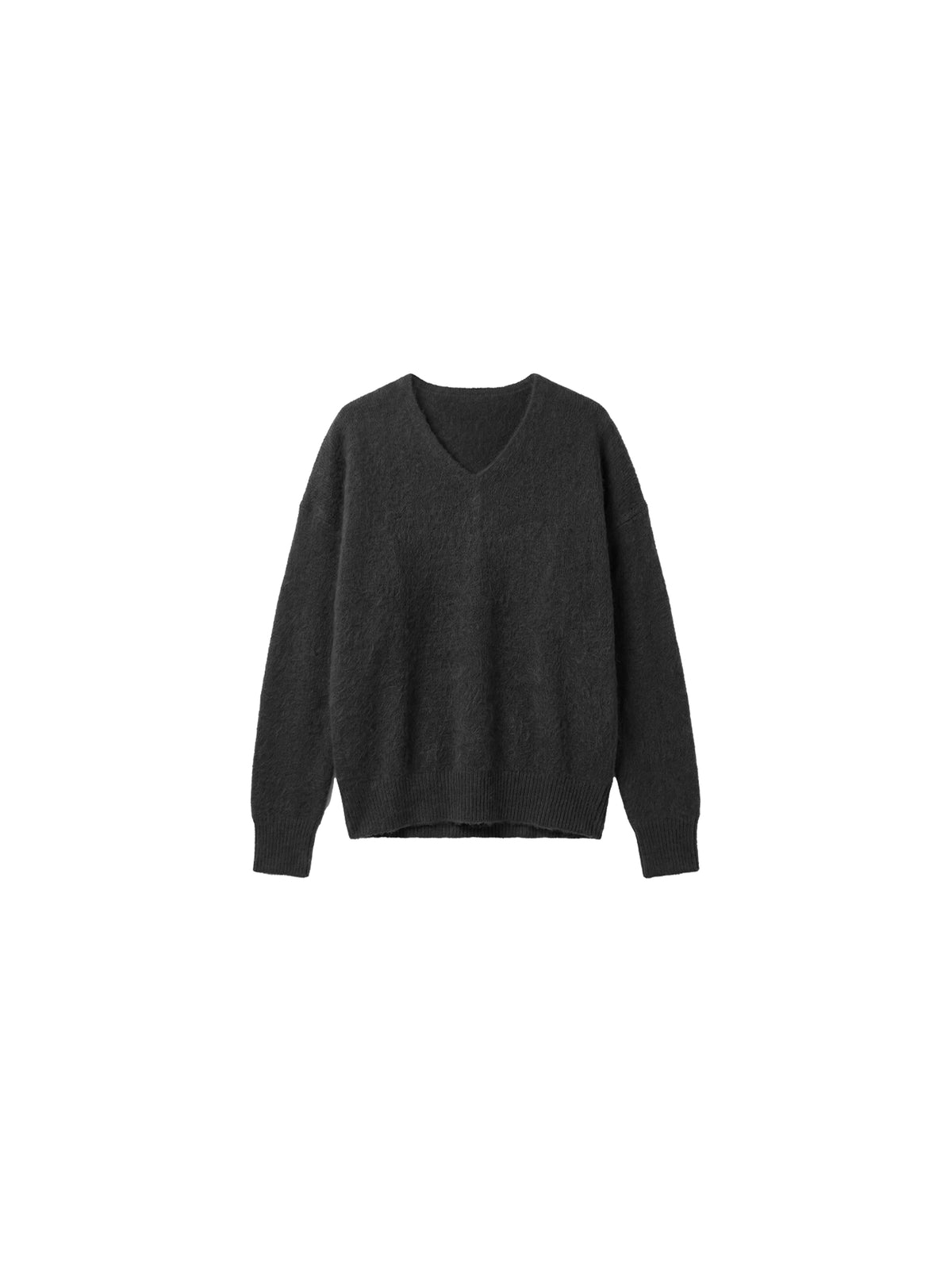 CUBIC Relaxed V-Neck Knit Sweater-19