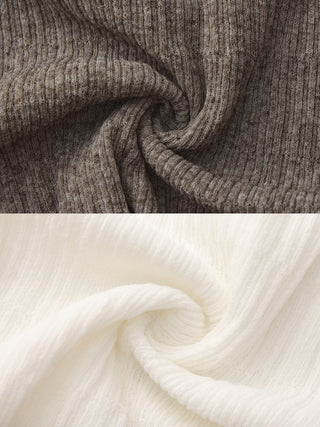 CUBIC Linen Collared Long-Sleeved Knit Sweater