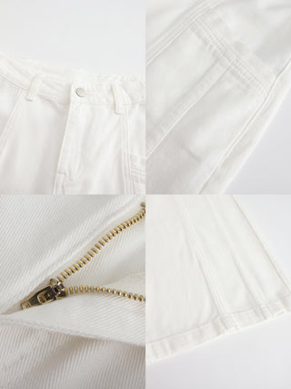 Front Stitch Wide Leg Jeans