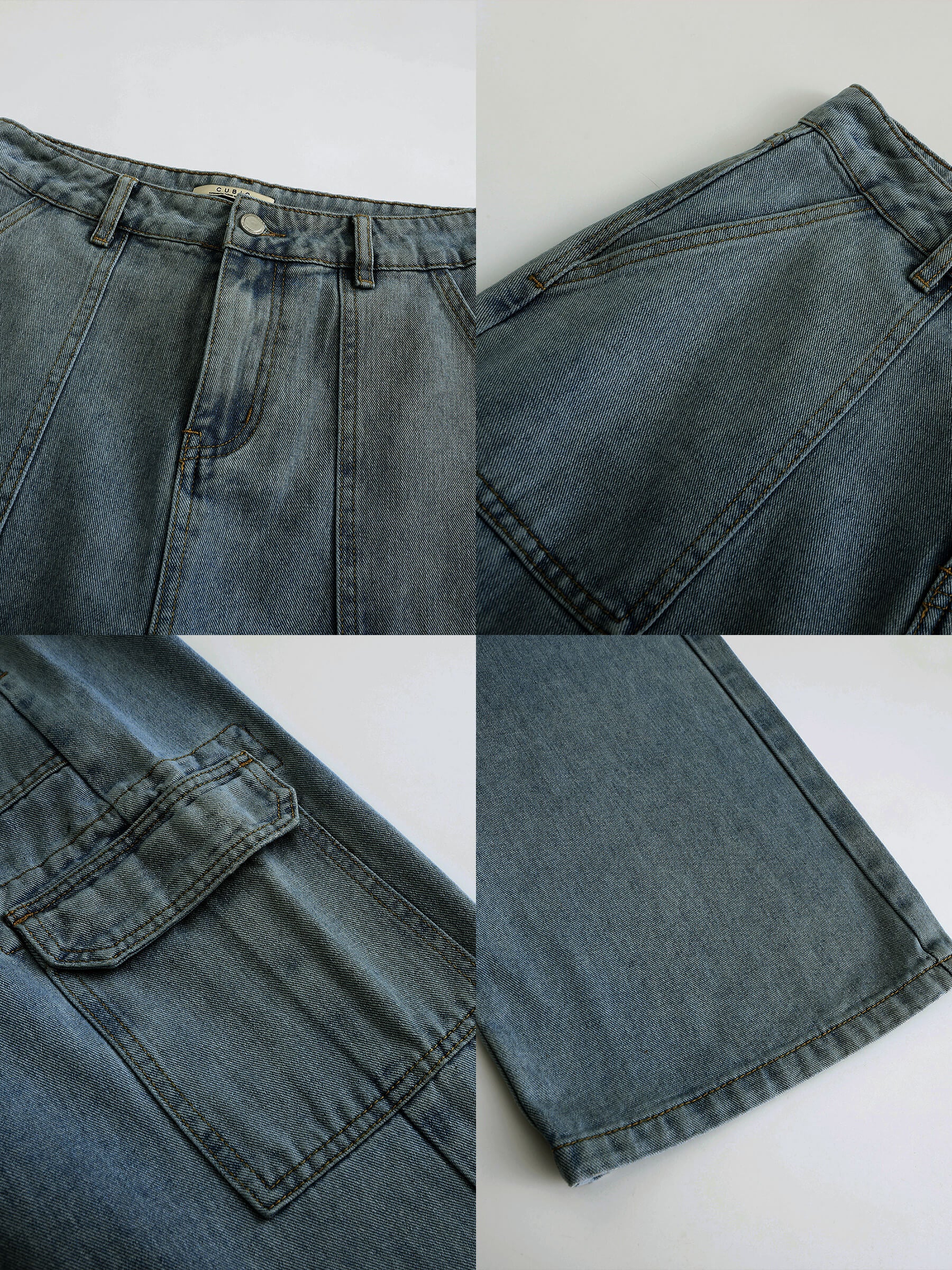 Low Waist Cargo Jeans-18