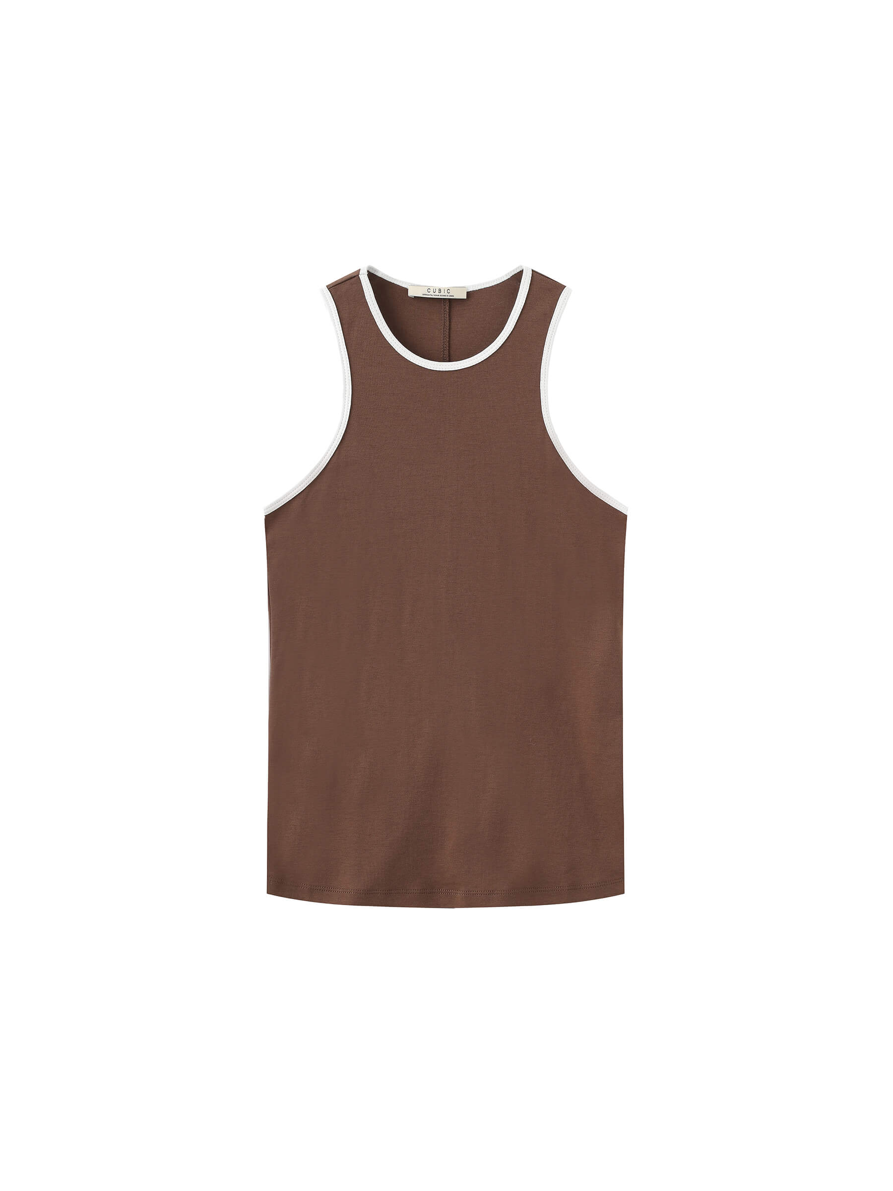 Contrast Cutaway Tank Top-19