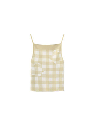 Checkered Knit Camisole top