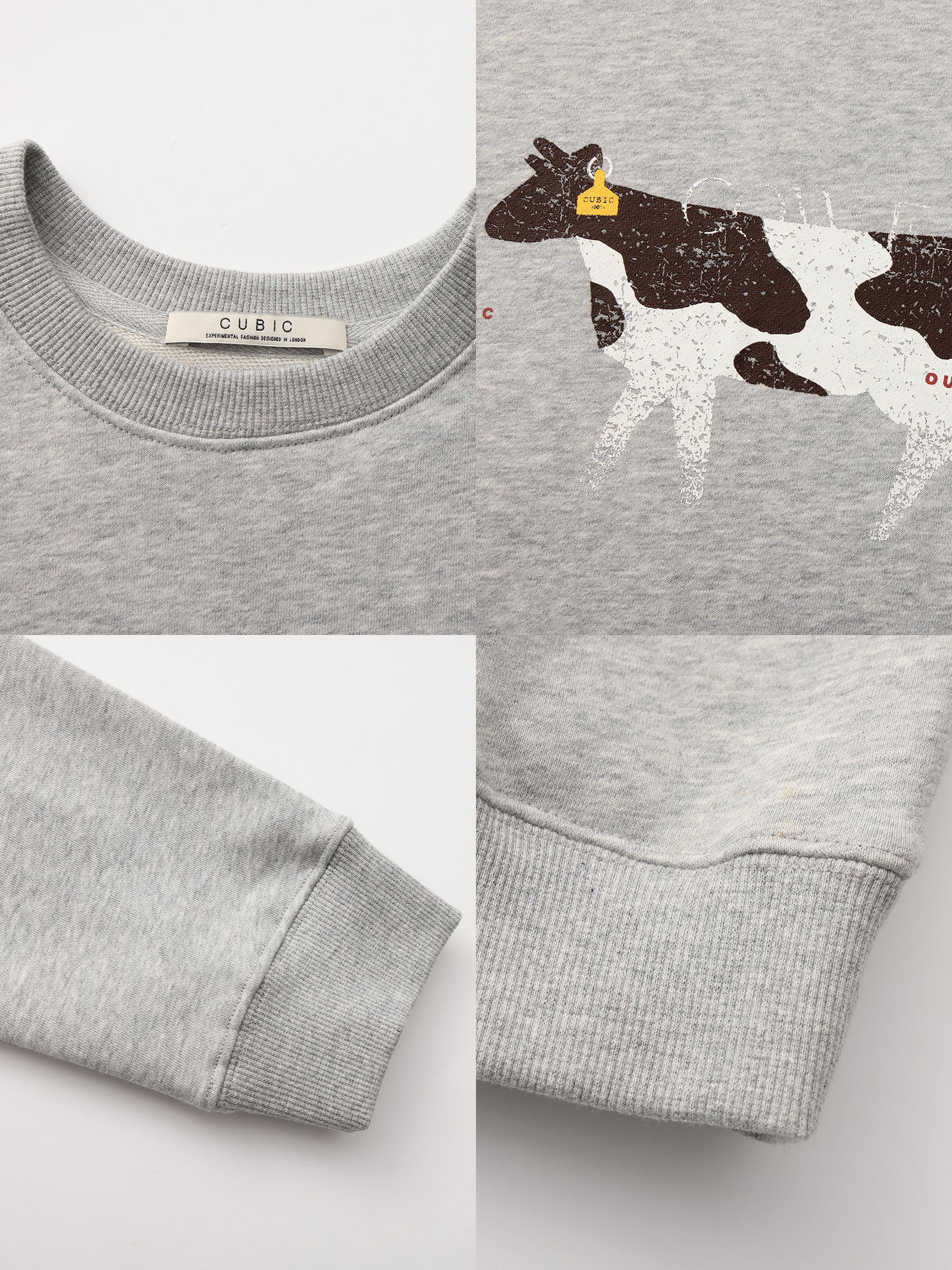 Cow Print Oversized Sweatshirt-17