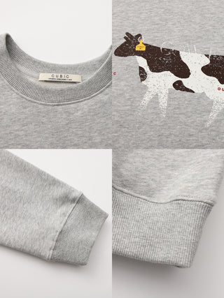 Cow Print Oversized Sweatshirt