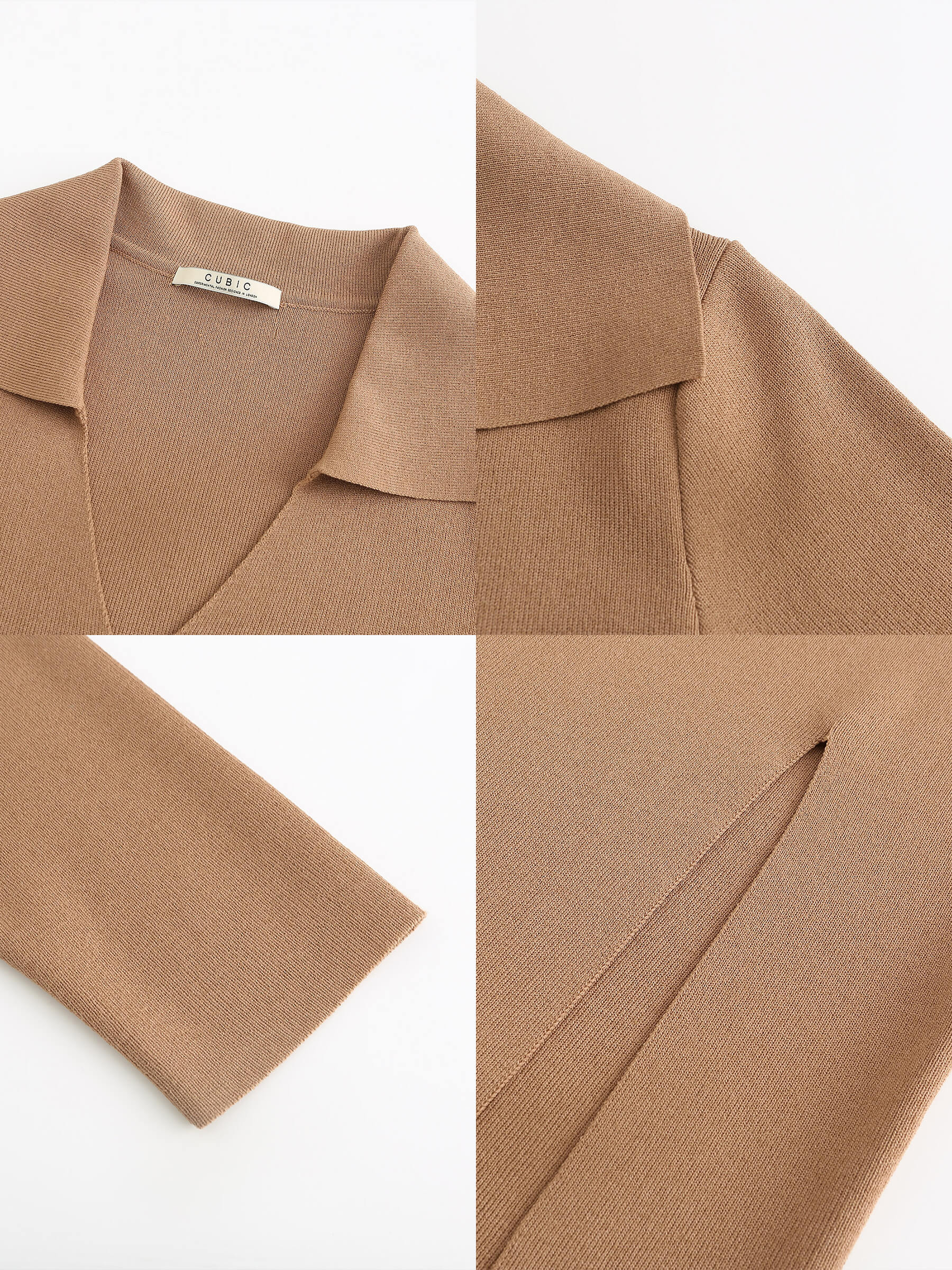 3/4 Sleeve Slitted Dress-18