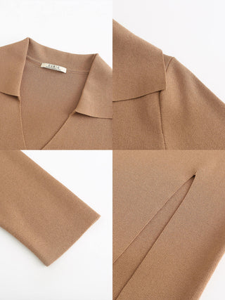 3/4 Sleeve Slitted Dress