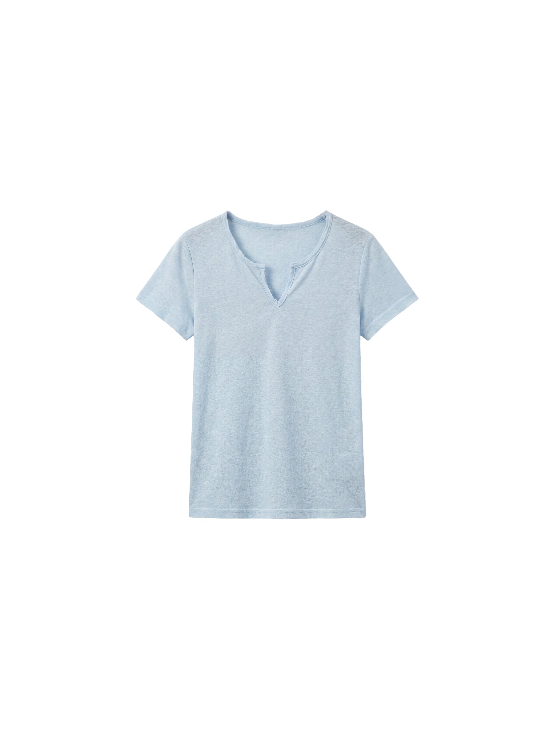 CUBIC Cotton-Blend Notch Neck Slim Fit T-shirt-19
