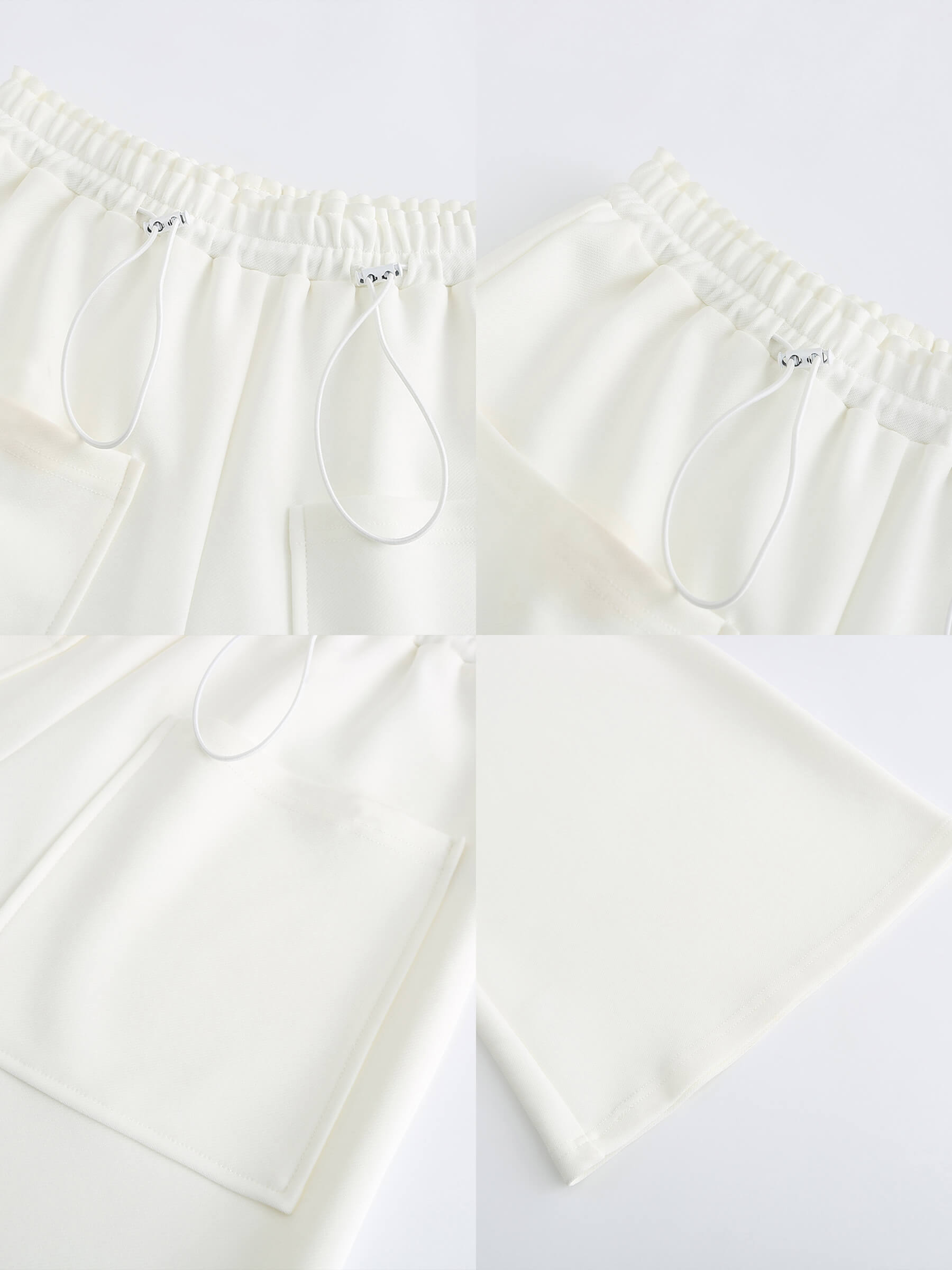 Double Drawstring Wide Leg Trousers-20