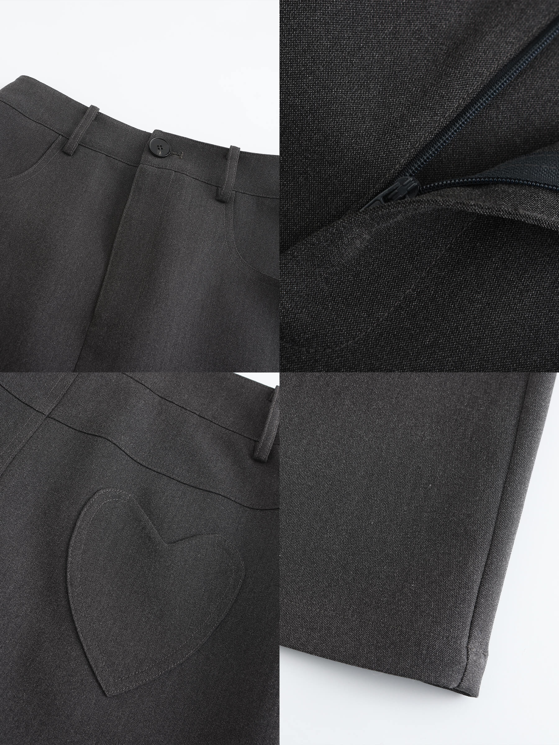 Heart Patch Tailored Mini Skirt-18