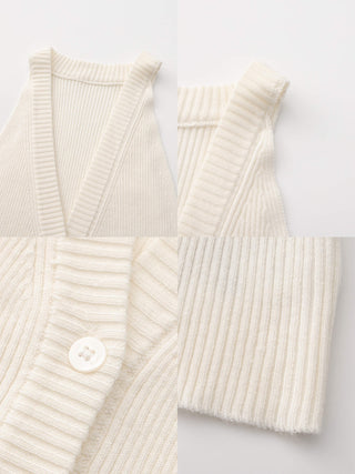 Halter Neck Off-Shoulder Cardigan Vest