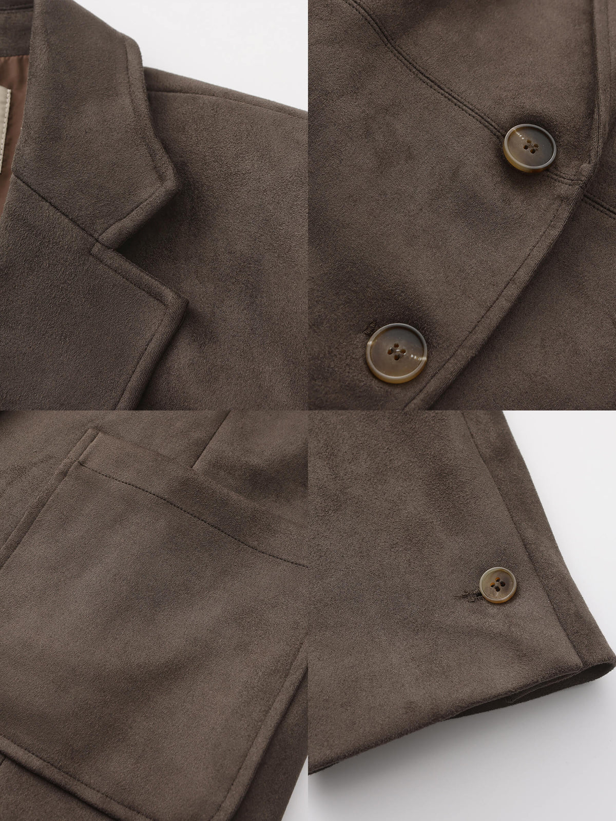 ONE BY CUBIC Silky Tailored Suede Jacket-26