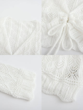 Thin Knit V-Neck Drawstring Top