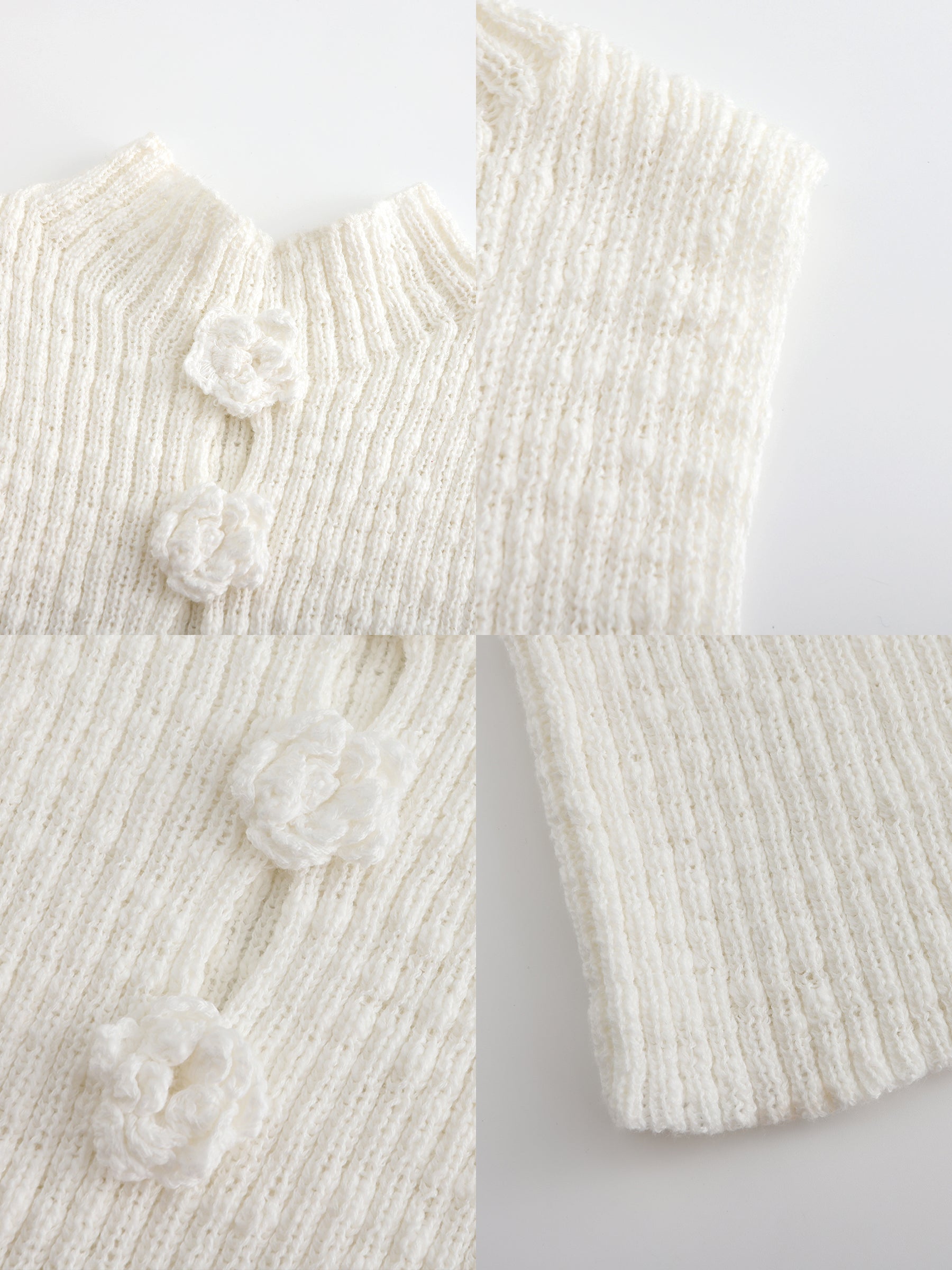Flower 3D Sleeveless Knit Top-18