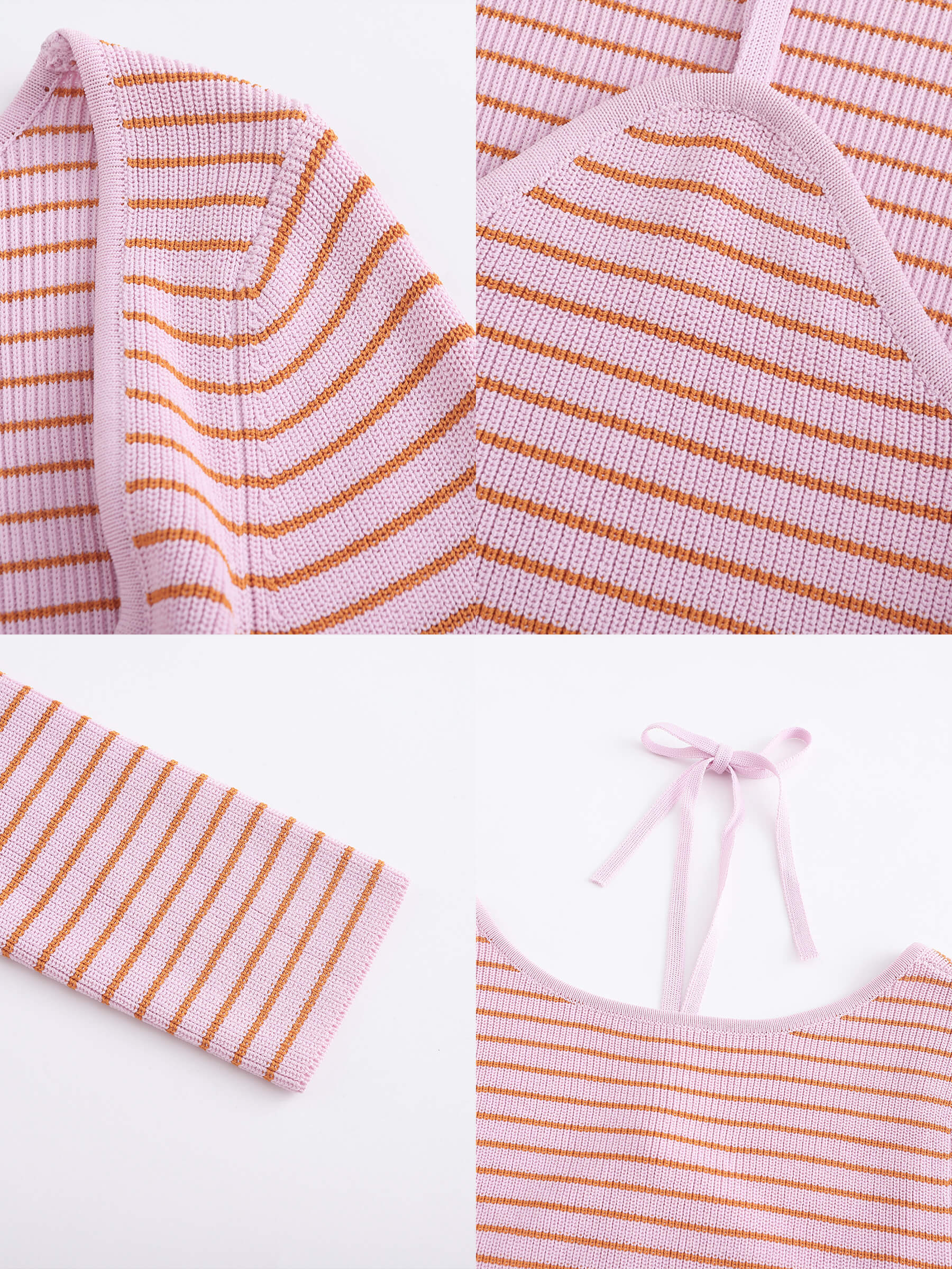 Chest Cut Out Striped Long Sleeve Top-19