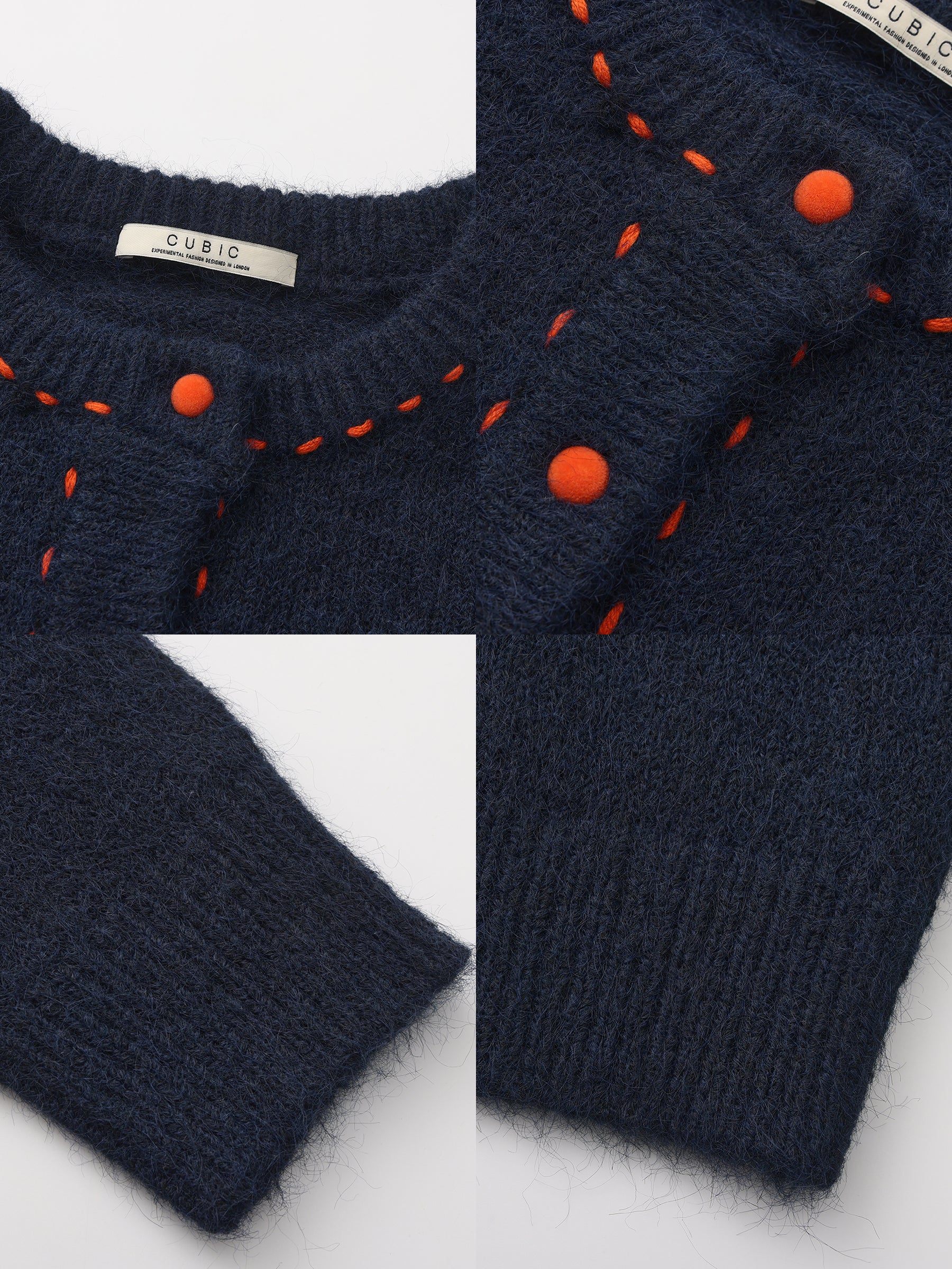 Wool-Blend Contrast Ribbed Cuff Cardigan-18